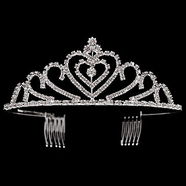 ELEGANT HEART RHINESTONE TIARA SLHTY8740