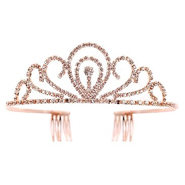 ELEGANT LOOPED RHINESTONE TIARA SLHTY8743