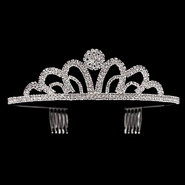 GLAM CIRC ON LOOPS RHINESTONE TIARA SLHTY8763