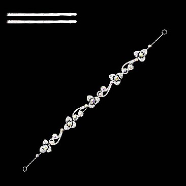 RHINESTONE SWIRL HAIR VINE W/GEMS SLHWH2077