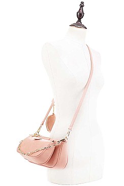3 IN 1 STYLISH CROSSBODY BAG WITH MATCHING BAG AND COIN PURSE SET