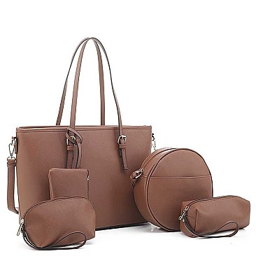 5IN1 FASHIONABLE PLAIN MODERN SHOPPER BAG