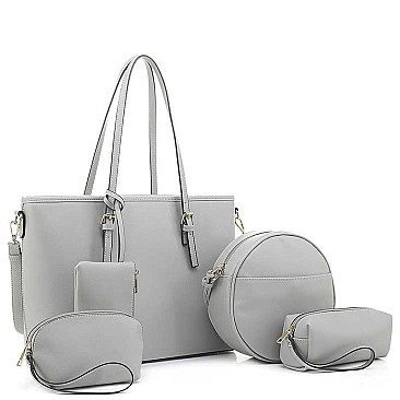 5IN1 FASHIONABLE PLAIN MODERN SHOPPER BAG
