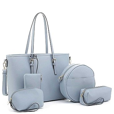 5IN1 FASHIONABLE PLAIN MODERN SHOPPER BAG