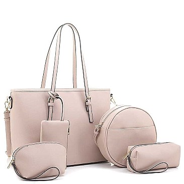 5IN1 FASHIONABLE PLAIN MODERN SHOPPER BAG