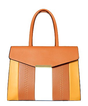 Striped Color Block Boutique Satchel