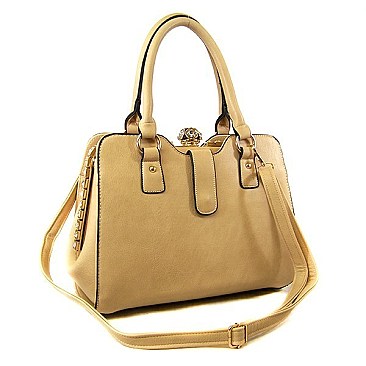 DIAMOND TOP KISS SNAP SATCHEL