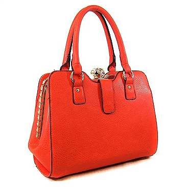 DIAMOND TOP KISS SNAP SATCHEL