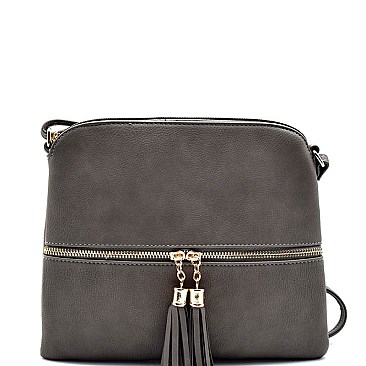 HY2038-LP Front Pocket Tassel Accent Cross Body