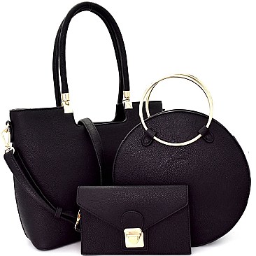 HY3087-LP 3 in 1 Classy Tote Satchel Value SET