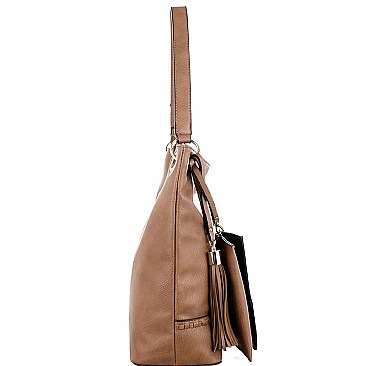 Double Tassel Whipstitched 2 in 1 Bohemian Hobo SET MH-HY4027S