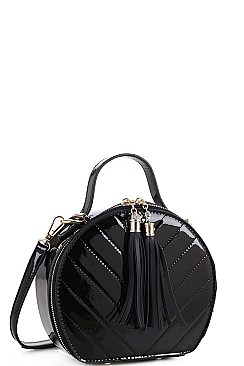 Tassel Stitch Crossbody Bag