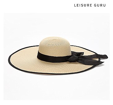 Women's Floppy Wide Brim Sun Protection Straw Hat