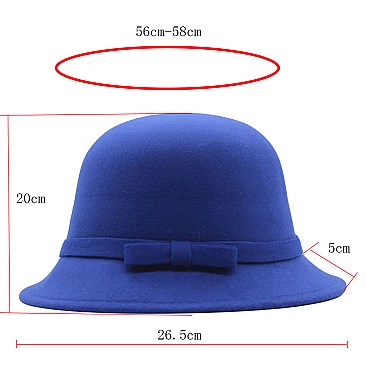 Fedora Felt Winter Bucket Hats