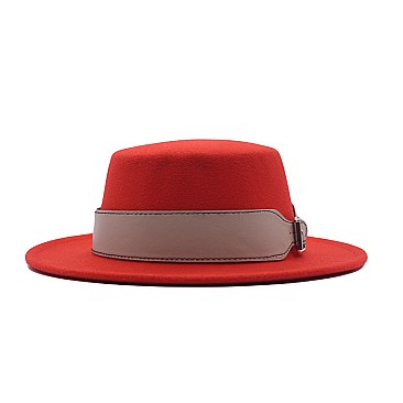 Fedora Woolen Belt Accent Warm Hat