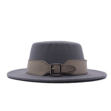 Fedora Woolen Belt Accent Warm Hat