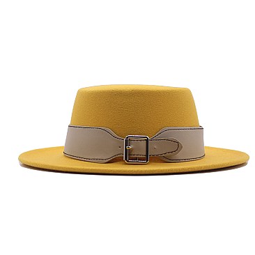 Fedora Woolen Belt Accent Warm Hat