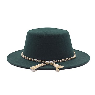 Fedora Woolen Pearl Accent Warm Hat