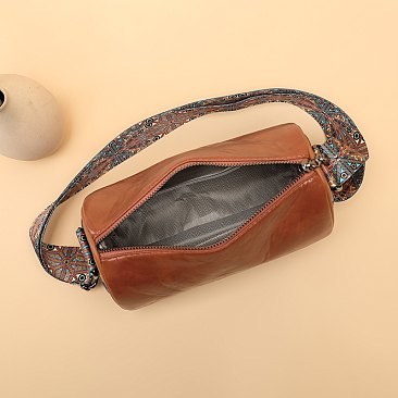 Cylinder Shape Guitar Strap Crossbody Bag
