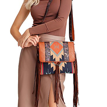 Bohemian Cotton & Linen Crossbody / Shoulder Bag