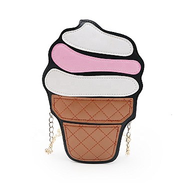 Unique Ice Cream Satchel Crossbody Handbag