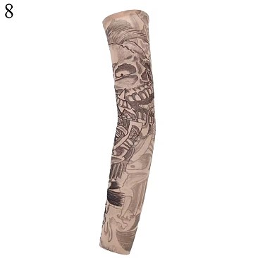 Pack of 12 pcs Arm Sleeve Anti UV Tattoo Pattern Sunscreen