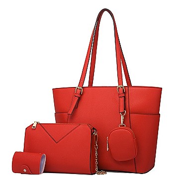 3 IN 1 SMOOTH STYLISH TOTE CROSSBODY PURSE SET