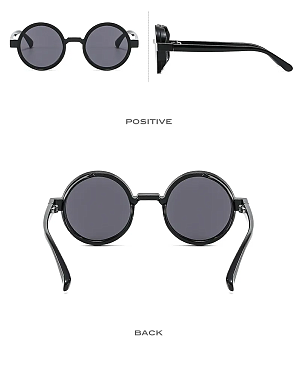 Pack of 12 Trendy Industrial Look Round Sunglasses SET