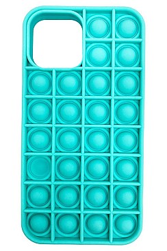 PACK OF (12 PCS)  ASSORTED COLOR PUSH POP IT SHOCKPROOF PHONE CASE