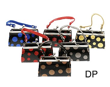 PACK OF 12 PCS ASSORTED COLOR DESIGNER MINI COIN PURSE