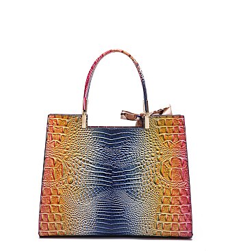Tie-dyed 3 in 1 Croc Tote-Crossbody Bag