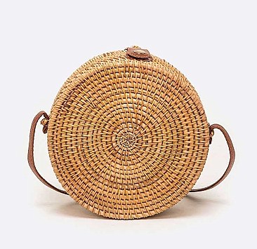 Bamboo Circle Hand Painted Swing Bag