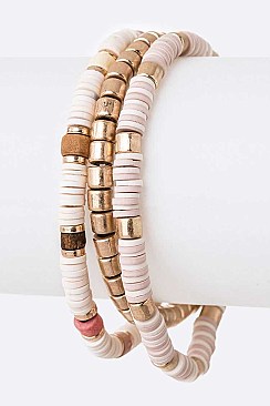 Flashy Mix Color Stretch Bracelet Set