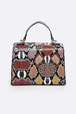 Stylish Snake Print Crossbody Swing Bag