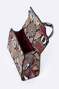 Stylish Snake Print Crossbody Swing Bag