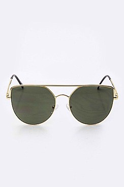 Pack of 12 Pieces Iconic Wired Browline Sunglasses LA113-POP7366