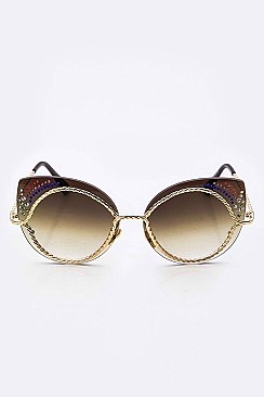 Pack of 12 Pieces Framed Cateye Iconic Sunglasses