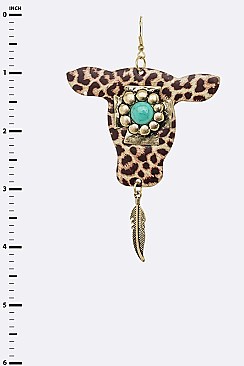 X-large Calf Head Shaped Trendy Earrings