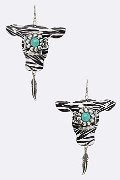 X-large Calf Head Shaped Trendy Earrings