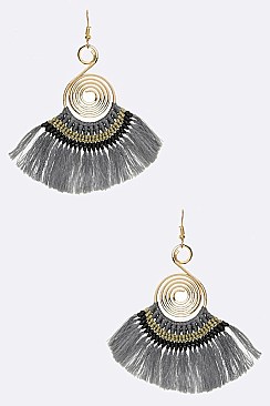 Trendy Fabric Tassels Earrings LA-SE6114