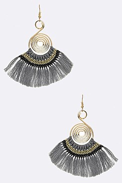 Trendy Fabric Tassels Earrings LA-SE6114