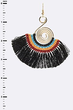 Trendy Fabric Tassels Earrings LA-SE6114