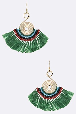 Trendy Fabric Tassels Earrings LA-SE6114