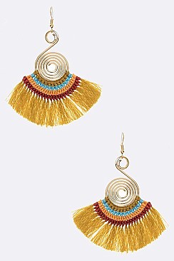 Trendy Fabric Tassels Earrings LA-SE6114