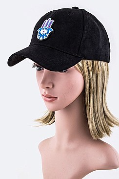 HAMSA / EVIL EYE Patch Suede Cap  LA-35020U