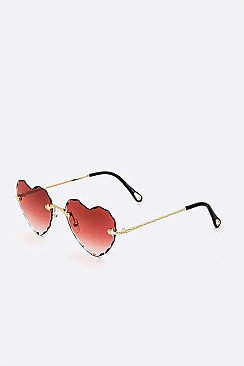 Pack of 12 Heart Shape Iconic Sunglasses Set