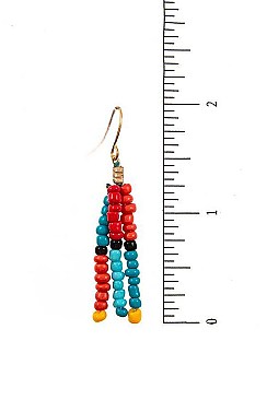 FRINGE BEADED BIB NECKLACE SET