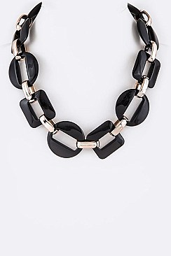 Chunky Celluloid Chain Iconic Necklace LA-S4635