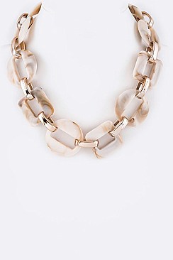Chunky Celluloid Chain Iconic Necklace LA-S4635