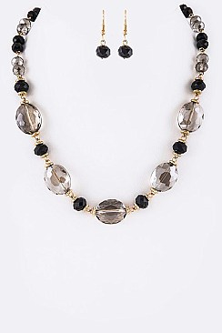 Crystal Beads Necklace And Earrings Set LA-11821